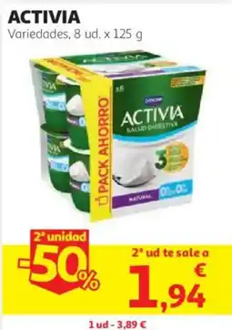 Alcampo Activia variedades oferta
