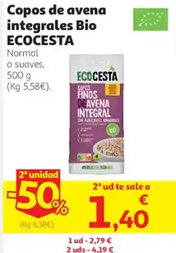 Alcampo Ecocesta copos de avena integrales bio oferta