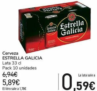 Carrefour Cerveza estrella galicia oferta