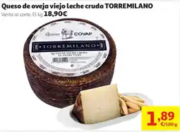Alcampo Torremilano queso de oveja viejo leche cruda oferta