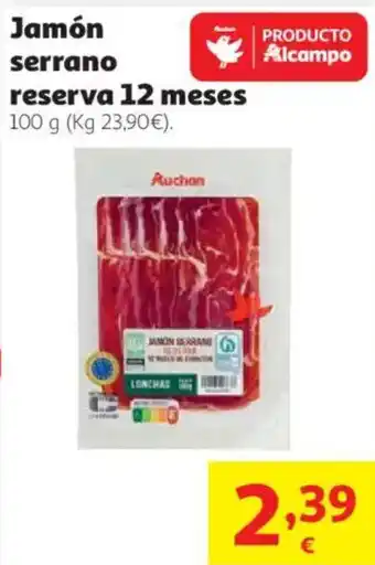Auchan jamón serrano reserva 12 meses
