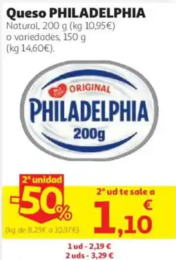 Alcampo queso philadelphia oferta