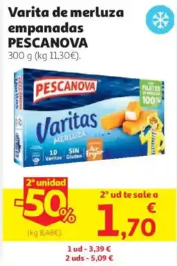 Alcampo Pescanova varita de merluza empanadas oferta