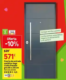 Leroy Merlin Saga Puerta de entrada metálica Cintia fresada oferta