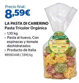 Costco La pasta di camerino pasta tricolor orgánica oferta