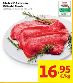 Alcampo Auchan filetes 1ª A vacuno Villa del Monte oferta