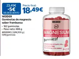 Costco Weider gominolas de magnesio sabor frambuesa oferta