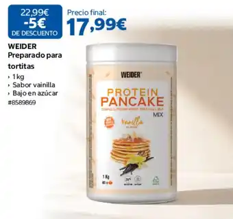 Weider preparado para tortitas