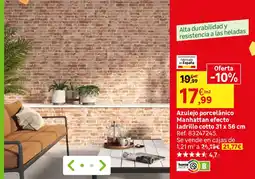Leroy Merlin Azulejo porcelánico Manhattan efecto ladrillo cotto oferta