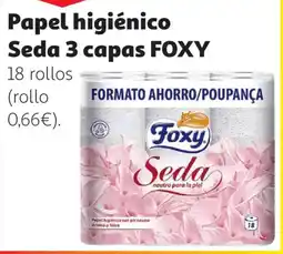 Alcampo Foxy papel higiénico seda 3 capas oferta