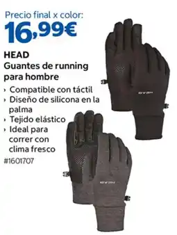 Costco Head guantes de running para hombre oferta