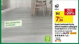 Leroy Merlin Suelo laminado Forte efecto madera roble/gris oferta