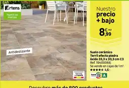 Leroy Merlin Artens suelo cerámico Terril efecto piedra óxido oferta