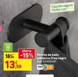 Leroy Merlin Orea perchas de baño adhesivas negro oferta