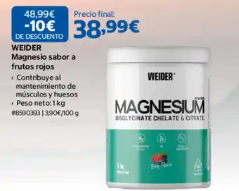Weider magnesio sabor a frutos rojos