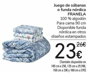 Carrefour Juego de sábanas o funda nórdica franela oferta