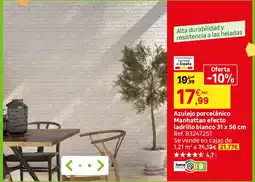 Leroy Merlin Home Index azulejo porcelánico manhattan efecto ladrillo blanco oferta