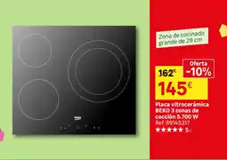 Leroy Merlin Beko placa vitrocerámica 3 zonas de cocción oferta