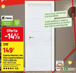 Leroy Merlin Artens puerta interior line plus lucerna blanca oferta