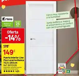 Leroy Merlin Artens puerta interior line plus lucerna blanca oferta