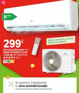 Leroy Merlin brokton aire acondicionado 1 x 1 brst12 wifi oferta