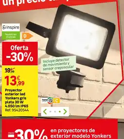 Leroy Merlin Yonkers proyector exterior led gris plata 30 W oferta