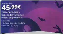 Costco Ten acree gifts cabeza de frankenstein rellena de gominolas oferta