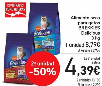 Carrefour Alimento seco para gatos brekkies delicious oferta