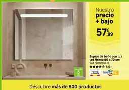 Leroy Merlin Nerea espejo de baño con luz led oferta