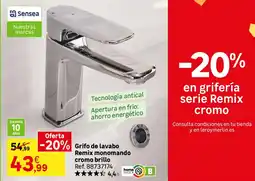 Leroy Merlin Sensea grifo de lavabo remix monomando cromo brillo oferta