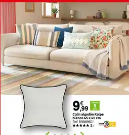 Leroy Merlin Kalpe cojín algodón blanco oferta