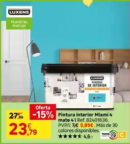 Leroy Merlin Luxens pintura interior miami 4 mate oferta