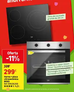 Leroy Merlin Horno + placa vitrocerámica BEKO oferta