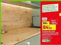 Leroy Merlin Encimera de cocina laminada Amazona roble mate oferta