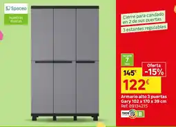 Leroy Merlin Spaceo Armario alto 3 puertas Gary oferta