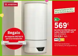 Leroy Merlin Ariston Aerotermo híbrido pared Lydos Hybrid 100 l wifi oferta