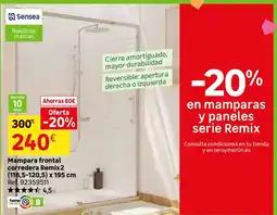 Leroy Merlin Sensea mampara frontal corredera Remix2 oferta