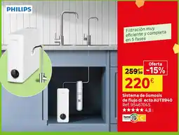 Leroy Merlin Philips sistema de ósmosis de flujo directo AUT8940 oferta
