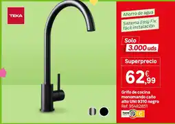 Leroy Merlin Teka grifo de cocina monomando caño alto UNI 9310 negro oferta