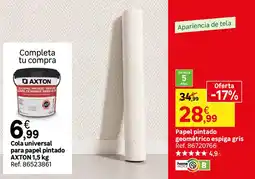 Leroy Merlin Papel pintado geométrico espiga gris oferta