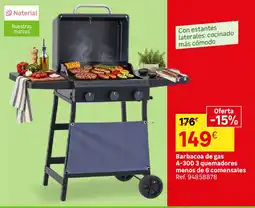 Leroy Merlin Naterial barbacoa de gas A-300 3 quemadores oferta