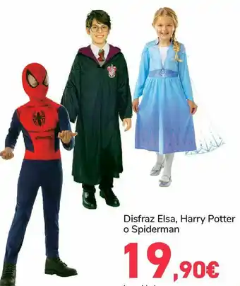 Carrefour Disfraz elsa, harry potter o spiderman oferta