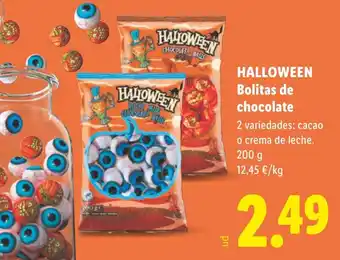 Lidl Halloween bolitas de chocolate oferta