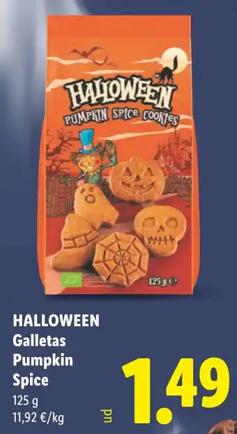 Lidl Halloween galletas pumpkin spice oferta
