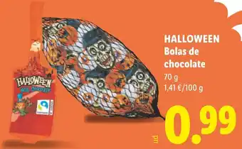 Lidl Halloween bolas de chocolate oferta