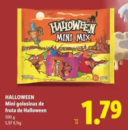 Lidl Halloween mini golosinas de fruta de halloween oferta