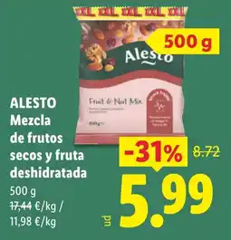 Lidl Alestó mezcla de frutos secos y fruta deshidratada oferta
