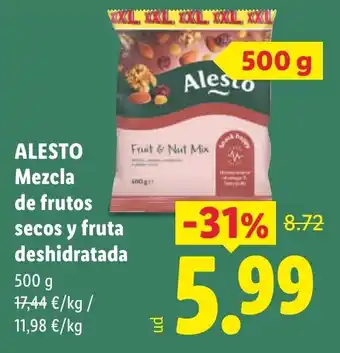 Alestó mezcla de frutos secos y fruta deshidratada