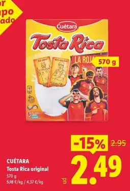 Lidl Cuétara Tosta Rica original oferta