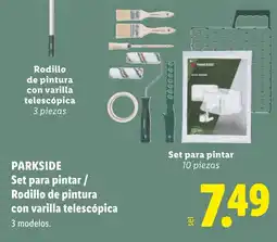 Lidl Parkside set para pintar / rodillo de pintura con varilla telescópica oferta